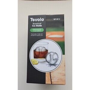 🎁🆕 TOVOLO Silicone Baseball Ice Molds - Highly Detailed Design - Set of 2